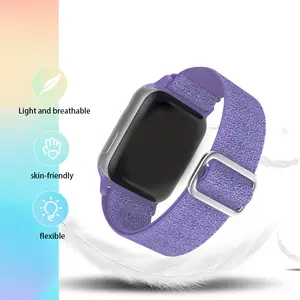 Nouveautés Bracelets de montre intelligents extensibles en nylon pailleté pour bracelets de la série Apple Watch Bandes en nylon