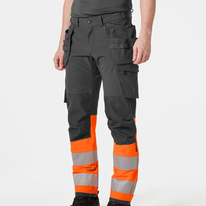 <b>Men's</b> High Visibility Reflective Safety Work Pants Casual Hi Vis Cargo <b>Trousers</b> With Elastic Waist Drawstring Pockets - Product Image 2