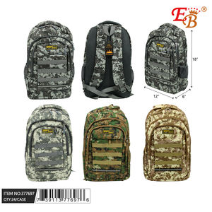 Sac à dos tactique Eb 18 pouces en nylon durable, équipement de plein air unisexe, style camouflage - Product Image 1