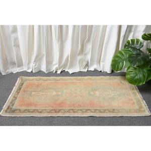 Tapis en laine turque vintage de 160x350 pieds, motif patchwork beige et bleu, tissage plat, support en latex pour décorations de salon - Product Image 2