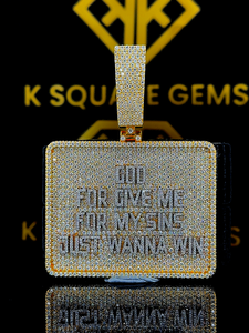 Pendentif personnalisé Moissanite VVS, pendentif Moissanite personnalisé, pendentif Moissanite VVS Barber personnalisé, bijoux en Moissanite Hip Hop en argent - Product Image 4