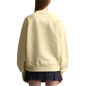 Sudadera de Mujer con Cuello Redondo, 100% Algodón, Ecológica, con Estampado Bordado, Estilo Casual de Invierno, Diseño Liso con Logotipo Frontal - Product Image 3