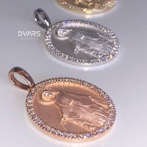 จี้พระเยซูเงินแท้ 925 สั่งทำพิเศษสำหรับผู้ชาย ประดับเพชรโมอิสซาไนต์ VVS ระดับพรีเมียม ชุบทองคำแท้ พร้อมใบรับรอง - Product Image 4