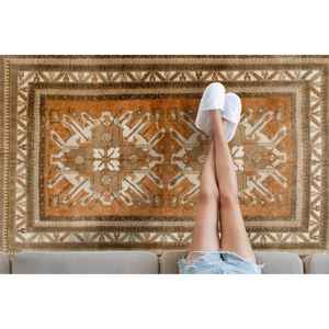 Red Medallion <b>Rug</b>: Ethnic <b>Boho</b> Turkish Style, Non-Slip Carpet,Chenille <b>Rug</b> - Product Image 1