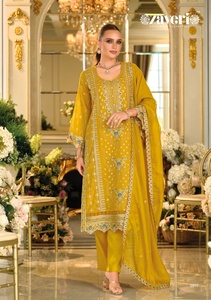 Organza doux de meilleure qualité avec broderie Salwar Suit Femme Fashion Fabricant et fournisseur de Surat - Product Image 3