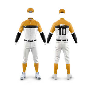 Maillot de baseball vintage unisexe personnalisé Design élégant avec boutons Respirant Séchage rapide Col en V 100% Polyester Sportswear Baseball - Product Image 1