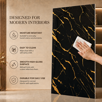 Panneau mural en PVC Morlenx 3D à motifs floraux marbrés, plaque décorative artistique pour intérieur de luxe