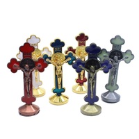 Croix de Jésus en Pierre Magnétique, Icône Religieuse Catholique, Écologique, Vente en Gros Usine, 136 cm, Décoration de Bureau
