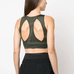 Soutien-gorge de sport sans couture sans fil avec tissu évacuant l'humidité pour un soutien-gorge de sport antichoc confortable toute la journée pour les femmes - Product Image 4