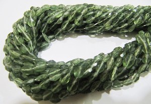 Cuentas facetadas ovaladas de piedras preciosas de apatita verde genuina Natural tamaño aproximado 4x6mm, cuentas verdes de apatita genuina Natural 13 pulgadas - Product Image 2