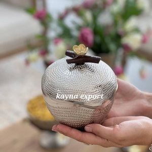 Tazón de Servir de Aluminio Pulido Artesanal, Diseño de Reno Navideño, para Frutos Secos y Dátiles, Decoración Navideña - Product Image 2