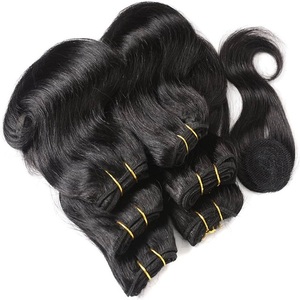JAE Indian Remy Natural Wave Cuticle Aligned Raw Virgin Human Hair <b>Extensions</b> 100g Machine Double Weft Bundle - Product Image 1