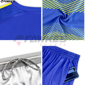 Impression par sublimation en gros avec nom de l'équipe personnalisé de couleur unie ensembles de vêtements de football pour hommes uniforme de football - Product Image 6