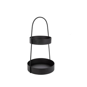 Panier de rangement multi-usages en fer noir à 3 niveaux Panier à fruits pour ustensiles de cuisine Présentoir de table Support de rangement pour le maquillage - Product Image 2