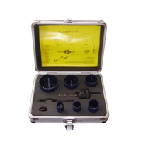 Kit de 9 outils de forage de menuiserie multifonctionnels pour le travail du bois et la coupe du bois en acier inoxydable.