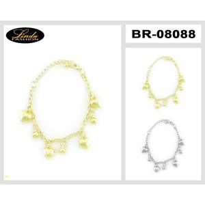 Linda FASHION Brazalete de Aleación Chapado en Oro con Dije de Pluma Religiosa para Mujer, Joyería de Fiesta - Product Image 1