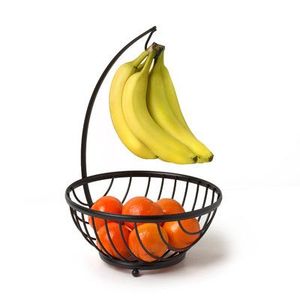 Panier à fruits en fer de qualité supérieure pour l'organisation de la table à manger avec une construction métallique solide et un accent décoratif élégant - Product Image 2