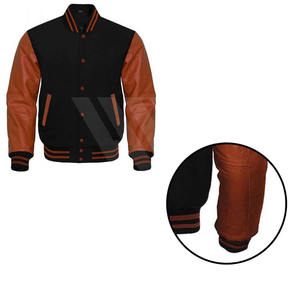 Veste universitaire de rue pour homme, vêtements d'hiver, 100% laine, logo brodé de l'université, col montant, veste universitaire - Product Image 4