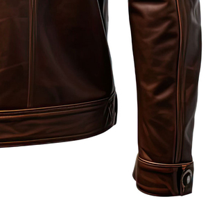 Offre Spéciale hommes nouveau Design veste en cuir véritable pour hommes en cuir matériel manches longues Street Wear professionnel - Product Image 6