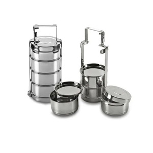 Best Quality Hotel Adult Stainless Steel <strong>Clip</strong> Plain Tiffin Lunch Office and Picnic Compartment with Locking <strong>Clip</strong> - Product Image 3