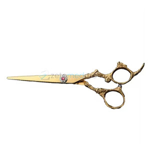 Tijeras Profesionales para Cortar el Cabello, Tijeras de Peluquero Chapadas en Oro para Barberos, Tijeras de Peluquero Chapadas en Oro - Product Image 2