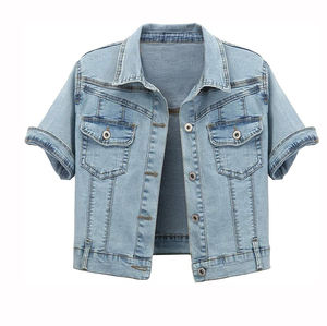 2024 vente en gros sur mesure femmes veste en jean tricotée régulière automne hiver respirant coton écologique - Product Image 1