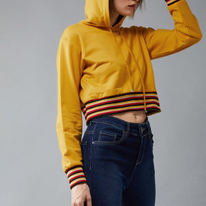 Sudadera Corta Informal de Invierno para Mujer, con Estampado Personalizado en la Parte Delantera, Logotipo, Manga Larga, Felpa, Personalizable, Transpirable - Product Image 3