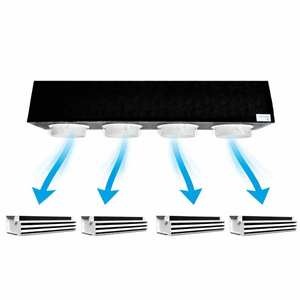 Kit completo de sistemas HVAC de 4 zonas con conducto de poliuretano de 300 mm de longitud y 3 ranuras ocultas en L - Product Image 1