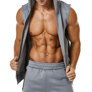 Venta caliente ligero cómodo hombres gimnasio sudaderas con capucha básicos algodón mezclado hombres gimnasio sudaderas con capucha - Product Image 3