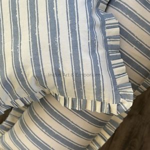 Indian Handmade Floral Hand Block Printed Slub Cotton Cushion Covers for Home & Hotel Use 100% Cotton Customizable Colors - Product Image 5
