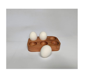 <b>Eco</b>-Friendly Wood <b>Egg</b> Rack 6 Slot Handmade Top Selling Kitchen Accessories Acacia Wooden <b>Egg</b> Holder - Product Image 5