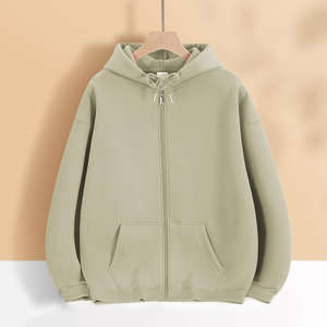 Sweat à capuche unisexe en polaire à demi-fermeture éclair délavée à l'acide Polyester/coton mélangé imprimé avec logo personnalisé teint en tissu lourd hiver - Product Image 6
