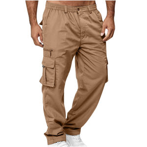 Pantalons pour hommes Pantalons oversize pour hommes Pantalons cargo unisexes à la mode de couleur unie à six poches Pantalons pour hommes Pantalons confortables à bas prix - Product Image 3