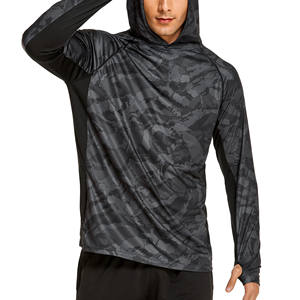 Personnalisé UPF 50 + Rash Guard Hommes 95% Polyester 5% Spandex Cool Best Fishing Chemise à manches longues à capuche - Product Image 5