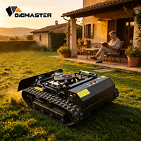 Mesin Pemotong Rumput RC Efisiensi Tinggi 4000m2/jam 25HP Mesin Bensin Hybrid dengan Trek Crawler Lebar, Pengontrol Jarak Jauh, Pemotong Lereng