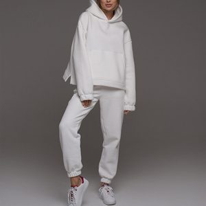 Conjunto Deportivo Informal de Alta Calidad para Mujer, Sudadera Holgada con Capucha y Pantalones Deportivos, Estilo Holgado, Conjuntos Deportivos Lisos - Product Image 6