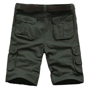 Pantalones cortos de carga de secado rápido de diseño personalizado para hombres con pantalones cortos multibolsillos para hombres pantalones cortos de trabajo al aire libre teñido liso y logotipo personalizado - Product Image 4