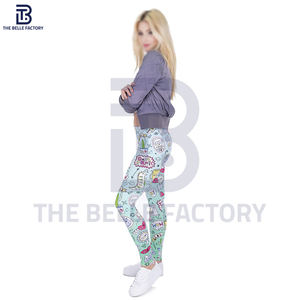 Mallas ligeras de punto de cintura media transpirables de secado rápido para yoga para mujer al mejor precio del fabricante - Product Image 3