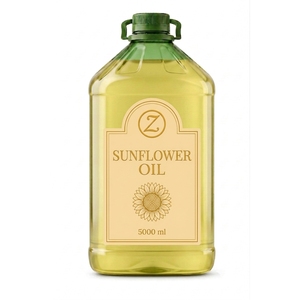 Olio di Girasole Raffinato ad Alto Contenuto di Acido Linoleico, Grado Cosmetico e Alimentare, 5000 ml - Product Image 1