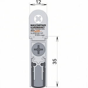 Aluminum Silver Anodized Grey Door <b>Seal</b> for Wooden Doors 1083mm Length 1-sided M-12/35 Left/Right Double <b>Seal</b> by ATHMER - Product Image 3