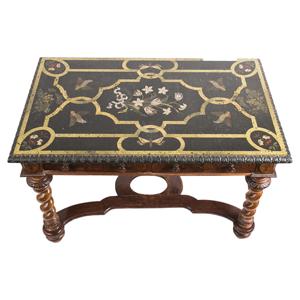 Dessus de table incrusté de marbre Pietra Dura Matériau en pierre d'art de style traditionnel - Product Image 2