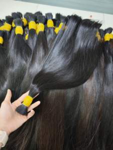 Cheveux vierges Remy vietnamiens de grande qualité, vente en gros, 100% cheveux humains, 20-80 cm, ondulation lisse et soyeuse - Product Image 3