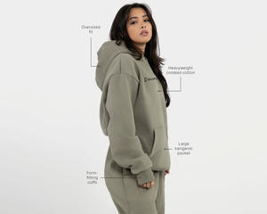 330 GSM coton polaire unisexe à capuche couleur unie coupe régulière avec col à capuche décontracté courte longueur sweat femmes sac emballé - Product Image 3