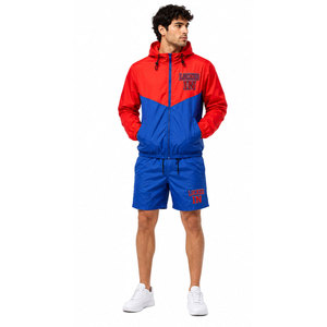 Quick Dry Hooded Track Running Windbreaker Shorts <b>Set</b> Men's Lightweight Sports Gym Workout Windbreaker Shorts <b>Set</b> - Product Image 3