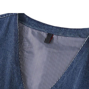 Transpirable Tallas grandes Color sólido Precio razonable Chaleco de mezclilla para hombres Suministro directo de fábrica Chaleco de mezclilla para hombres - Product Image 3