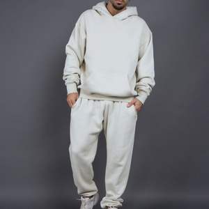 Unisex Plain 2 Piece Jogger Set Wholesale Custom Blank Cotton Jogging Sweat Suit <b>Oversized</b> <b>Sweatpants</b> Men Tracksuits - Product Image 2