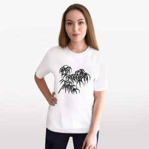 Camisetas de algodón para hombre y mujer con hojas de Bambú - Product Image 5