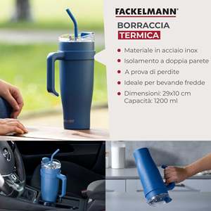 Borraccia Termica Blu XXL da 1,2L per Studenti e Viaggi Invernali - Product Image 3