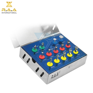 Kit de coupe-tissus dentaire en acier et plastique pour implants, guide de perforation tissulaire, trephine, tournevis hexagonaux, certifié CE Classe I R.A.A. INTERNATIONAL - Product Image 3