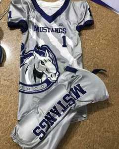 Conjuntos de uniformes de fútbol americano de alta calidad personalizados manga corta antibacteriana de Spandex/algodón de primera calidad con diseño personalizado - Product Image 3